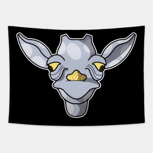 cute silver baby giraffe face Tapestry