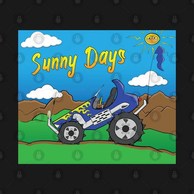 Sunny Days Blue Offroad 4x4 Rock Crawler Truck by Dad n Son Designs