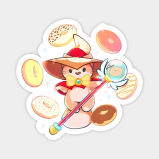 Donut Mage Cat Magnet