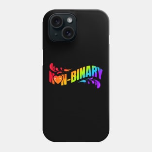 Colorful Non-Binary Logo LGBTQ Pride Month Phone Case