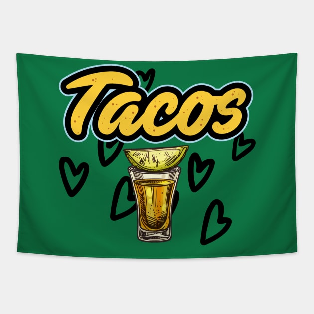 Tacos and Tequila Tapestry by The Angry Gnome