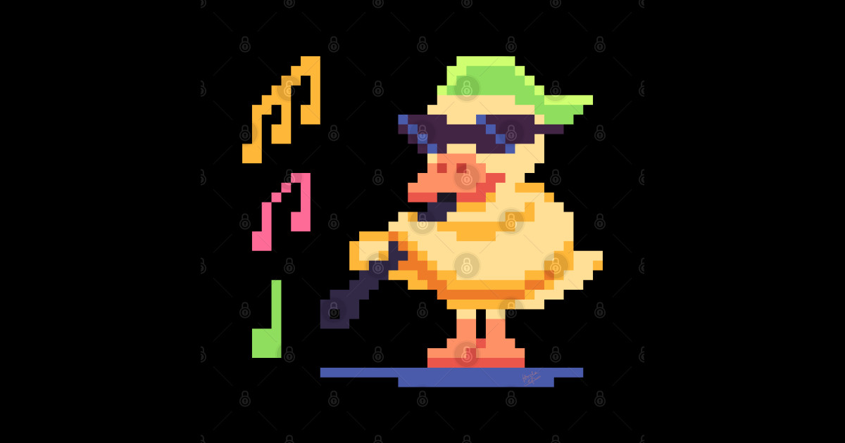 Musical Duck playing Oboe Duck Lover TShirt TeePublic