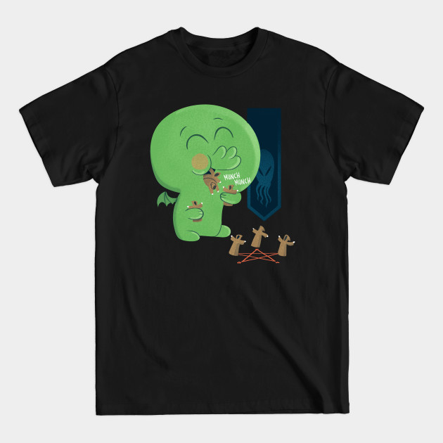 Cutethulhu Likes To Necronomnomnom - Cute Lovecraft - T-Shirt