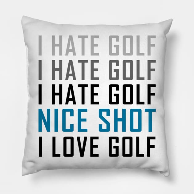 funny golf Pillow by Mandala Project