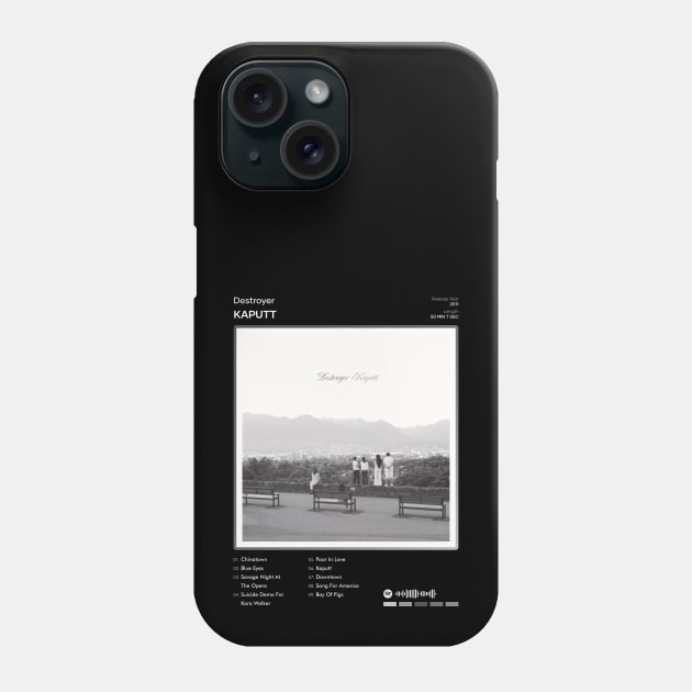 Destroyer - Kaputt Tracklist Album Phone Case by 80sRetro