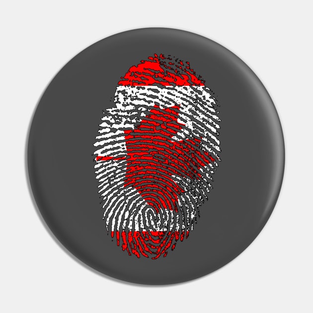 Canada Flag - Canadian Flag - CA Flag Fingerprint Pin by Printaha