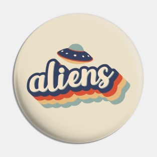 Aliens UFO Tee Pin