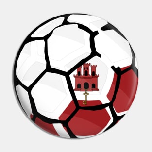 Gibraltar Football Country Flag Pin