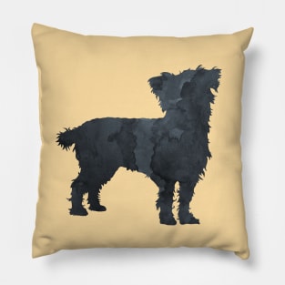 Cairn Terrier Silhouette Art Pillow