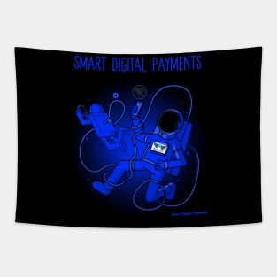 Smart Digital Payments 2 astronauts Tapestry