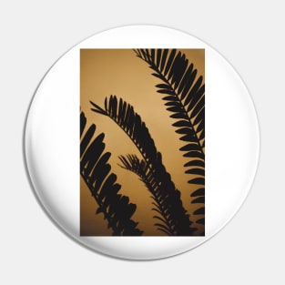 Golden Shaded Palm Leaves Pin