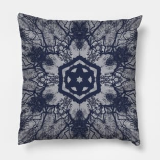 Psychedelic Blue Cloud Snowflake Pillow