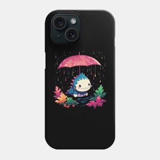 Axolotl Rainy Day With Umbrella Phone Case