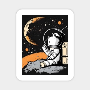 Catronaut Cat Astronaut Deep In Space Cosmic Cat Science Magnet