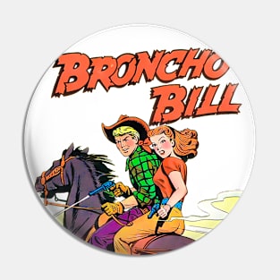 Western  Horse Cowboy Retro Broncho Bill Comic Pin