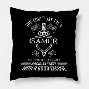 Excused From Parties, Gamer Pillow