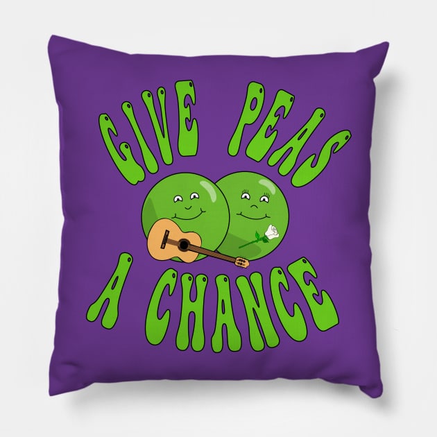 Give Peas a Chance Pillow by skauff