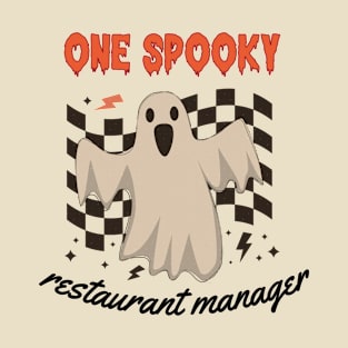 Restaurant Manager - Spooky Halloween Design T-Shirt