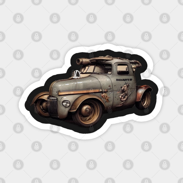 1950s rat rod truck Magnet by ai1art