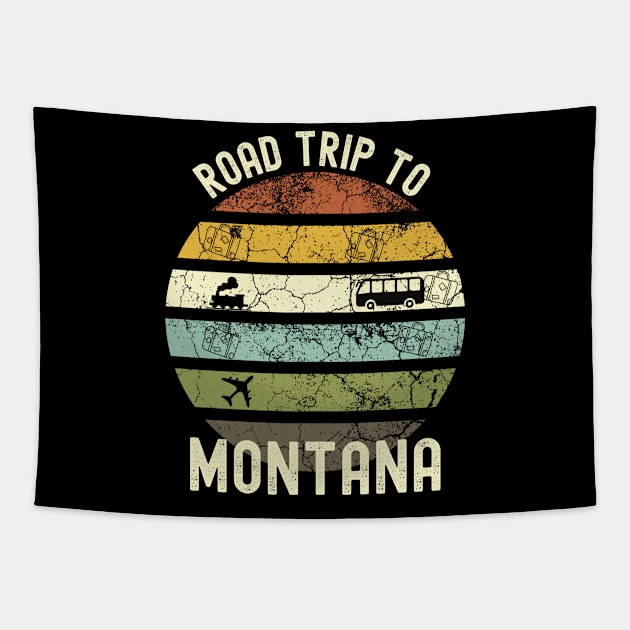 Road Trip To Montana, Family Trip To Montana, Holiday Trip to Montana, Family Reunion in Montana, Holidays in Montana, Vacation in Montana Tapestry by DivShot 