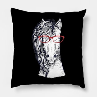 Hand drawn horse Pillow