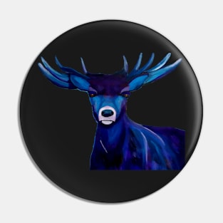 Blue and purple stag buck deer cool Pin