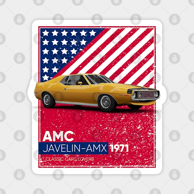 Classic Car AMC Javelin AMX 1971 Magnet by cecatto1994