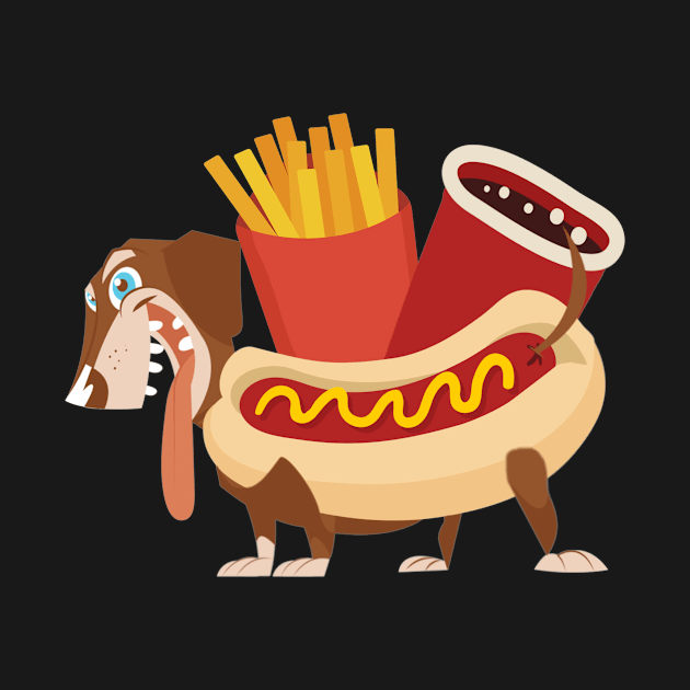 Dog Hotdog Fastfood French Fries Soft Drink Eat by KK-Royal