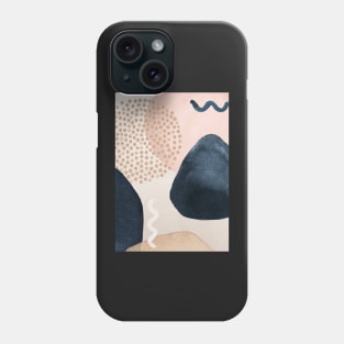 Modern Abstract Blush and Blue Phone Case