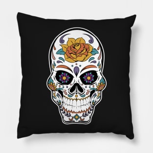 Dia de los Muertos Skull Pillow