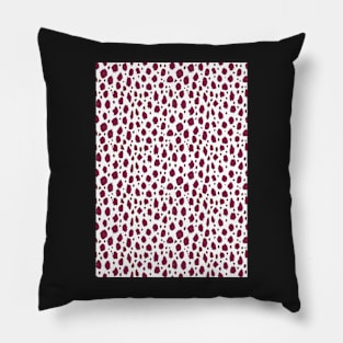 White and red Spot Dalmatian Pattern Pillow