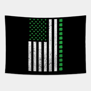 Shamrock Irish Usa Flag St Patricks Day Tapestry