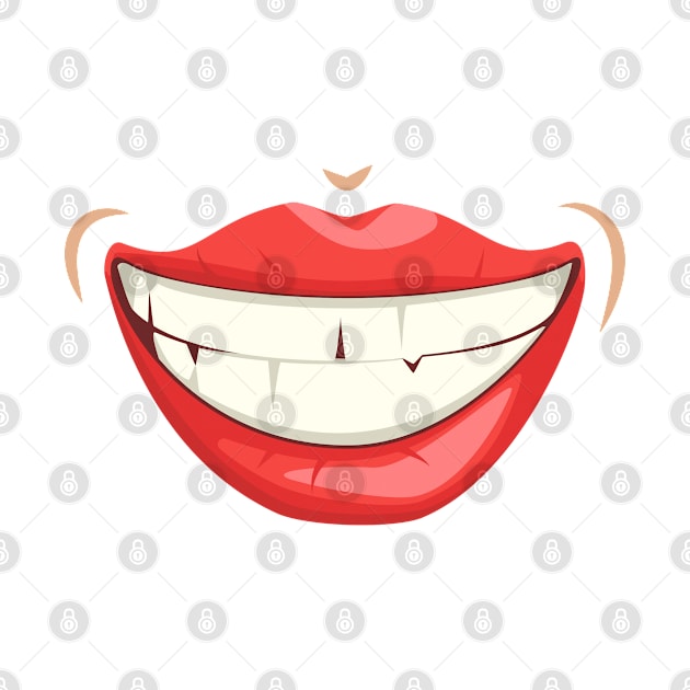 Lips Mask Tongue Teeth Human Mouth Masks by Funny Stuff Club