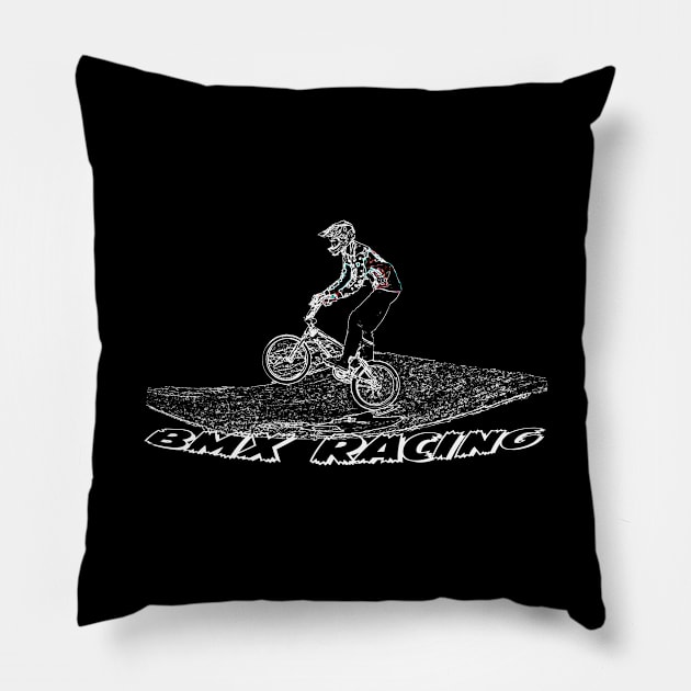 bmx Pillow by rickylabellevie