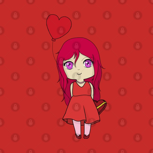 chibi valentine day gacha girl by LillyTheChibi