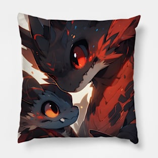 Cute dragon pair, baby dragon Pillow