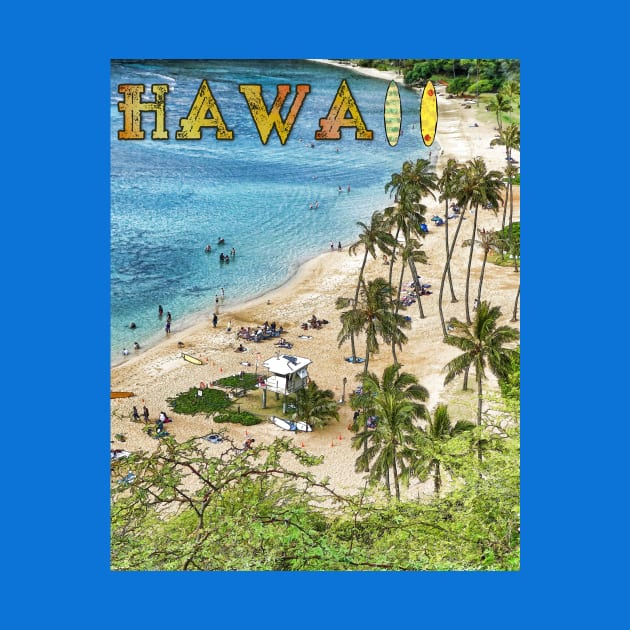 Vintage Hawaiian Beach Travel Advertisement by xposedbydesign