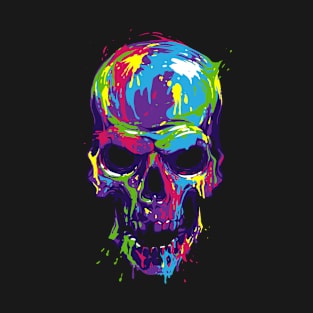 Rainbow Melty Skull T-Shirt