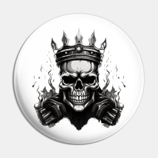 Barbells with Skull with crown Pin