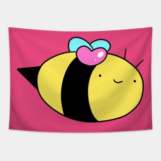 Pink Heart Bumblebee Tapestry