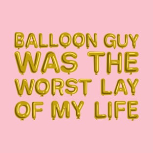 "Balloon Guy" in yellow letters T-Shirt