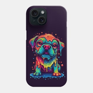 Colorful melting Dog with neon colors #2 Phone Case