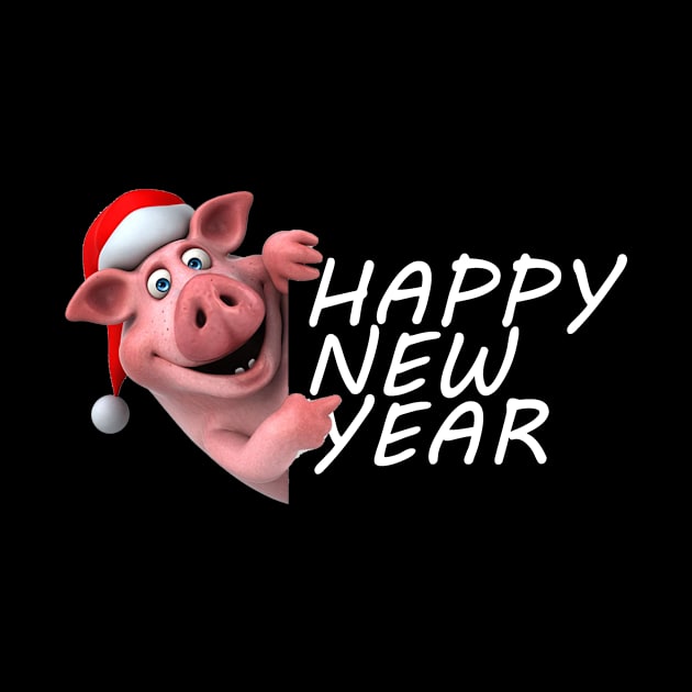 Pig new year funny t shirt popular sweet t shirt T-Shirt by milica.brdar77@gmail.com