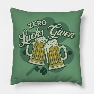 Zero Lucks Given Pillow