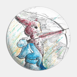 Rabbit archery - vintage fantasy inspired art and designs Pin