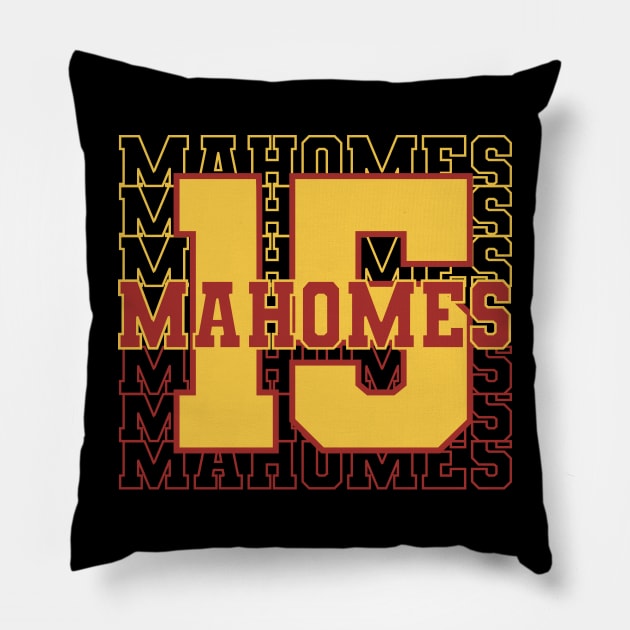 Patrick Mahomes Number 15 Quarterback for the Chiefs Pillow by Shirts by Jamie