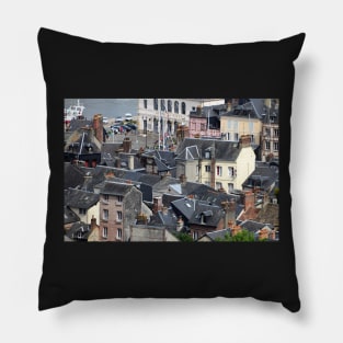 A View of Honfleur, France Pillow