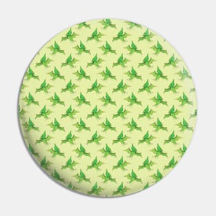 Green Pterodactyl Pattern Pin