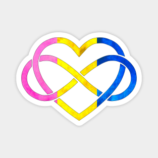 Polyamory Heart - Pansexual Pride Magnet