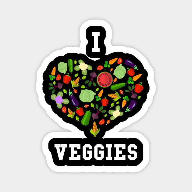 I Love Veggies Magnet by oskibunde